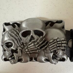 Skeleton Belt Buckle Vintage Halloween